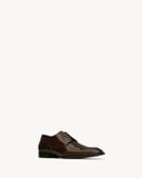  Giày Nam Saint Laurent Stanton Derbies 'Bordeaux' 