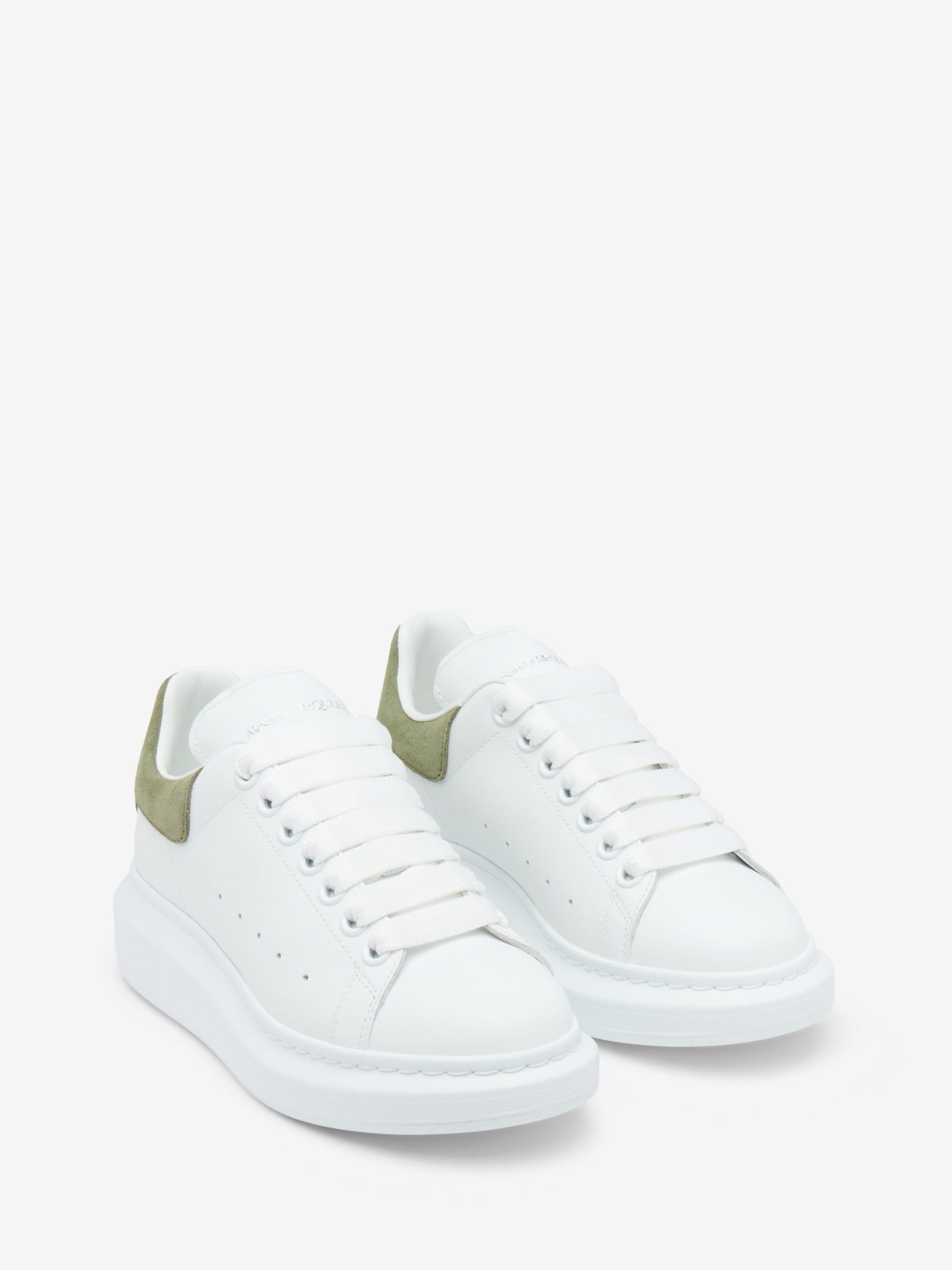  Giày Nữ Alexander McQueen Oversized 'White Green' 