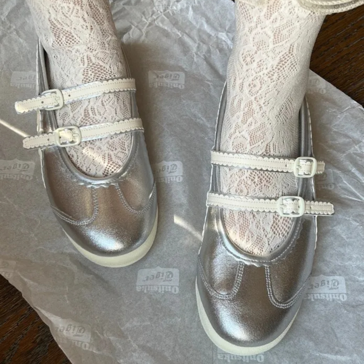  Giày Nữ Onitsuka Tiger Mexico 66 TGRS 'Silver Cream' 