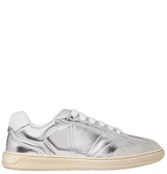  Giày Nữ Versace Greca Court Trainers 'Silver' 