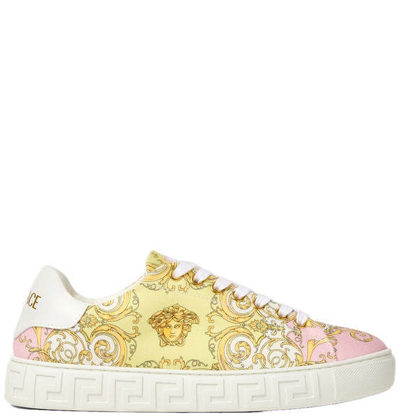  Giày Nữ Versace Greca Printed Trainers 'Pink' 