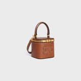  Túi Nữ Celine Mini Vanity Case Cuir Triomphe 'Tan' 