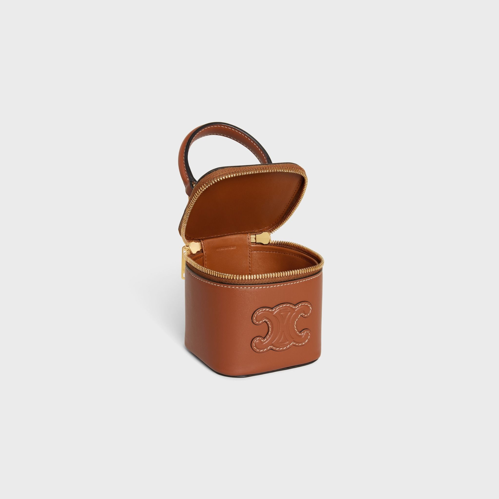  Túi Nữ Celine Mini Vanity Case Cuir Triomphe 'Tan' 