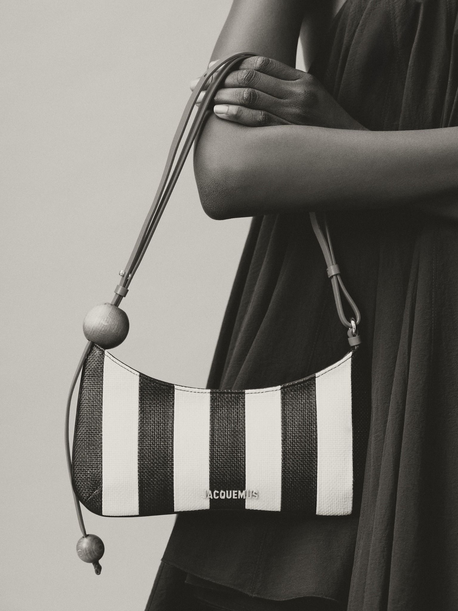  Túi Nữ Jacquemus The Bisou Perle 'Ivory Black' 