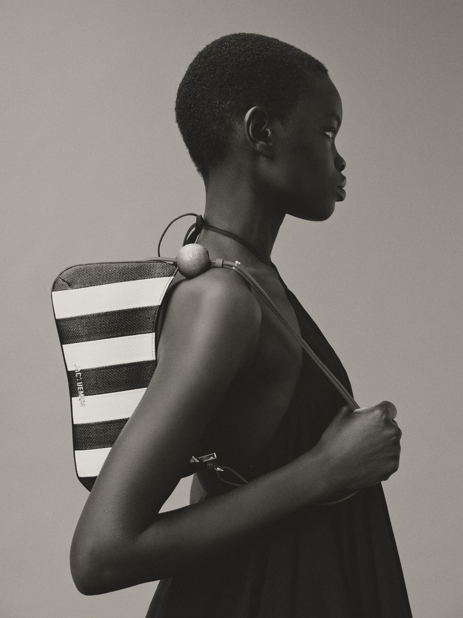  Túi Nữ Jacquemus The Bisou Perle 'Ivory Black' 