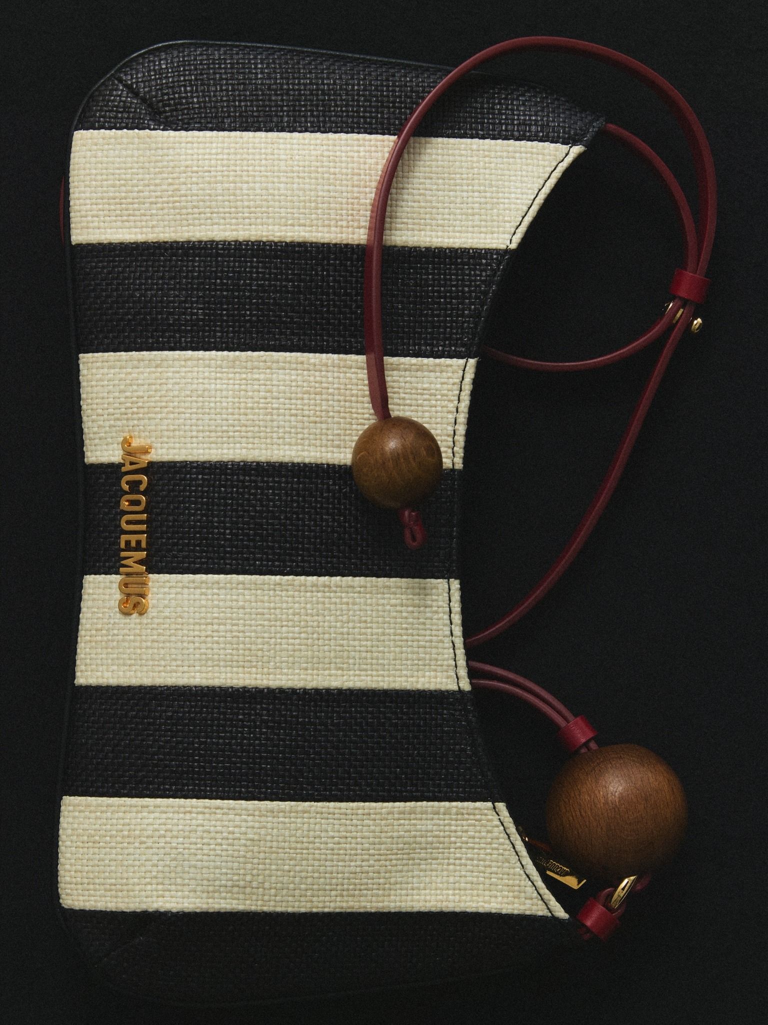  Túi Nữ Jacquemus The Bisou Perle 'Ivory Black' 