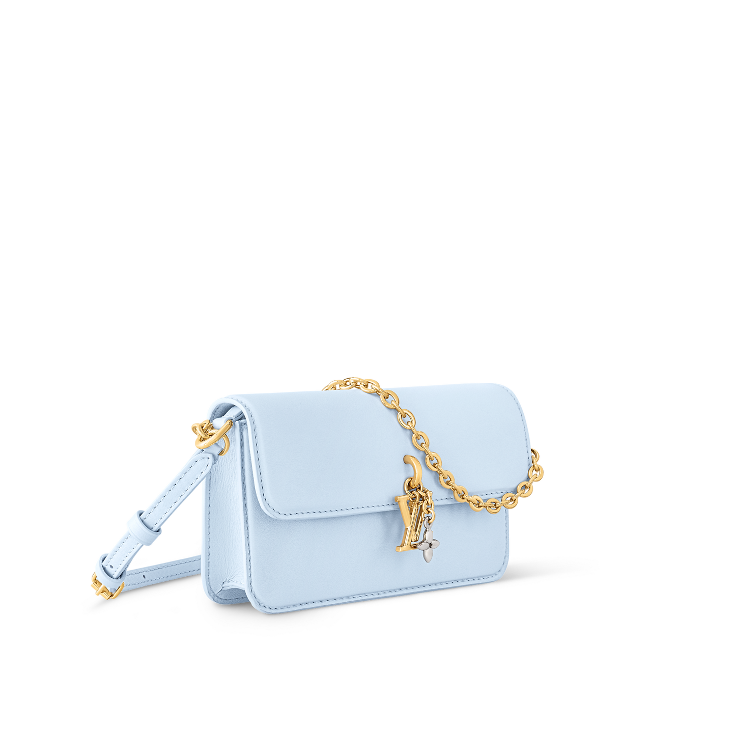  Túi Nữ Louis Vuitton LV Bloom Wallet On Chain 'Azure Blue' 