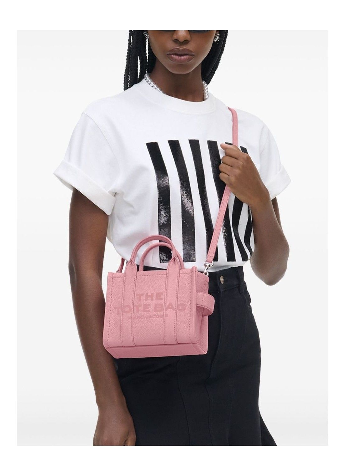  Túi Nữ Marc Jacobs Leather Tote Bag 'Ribbon Pink' 