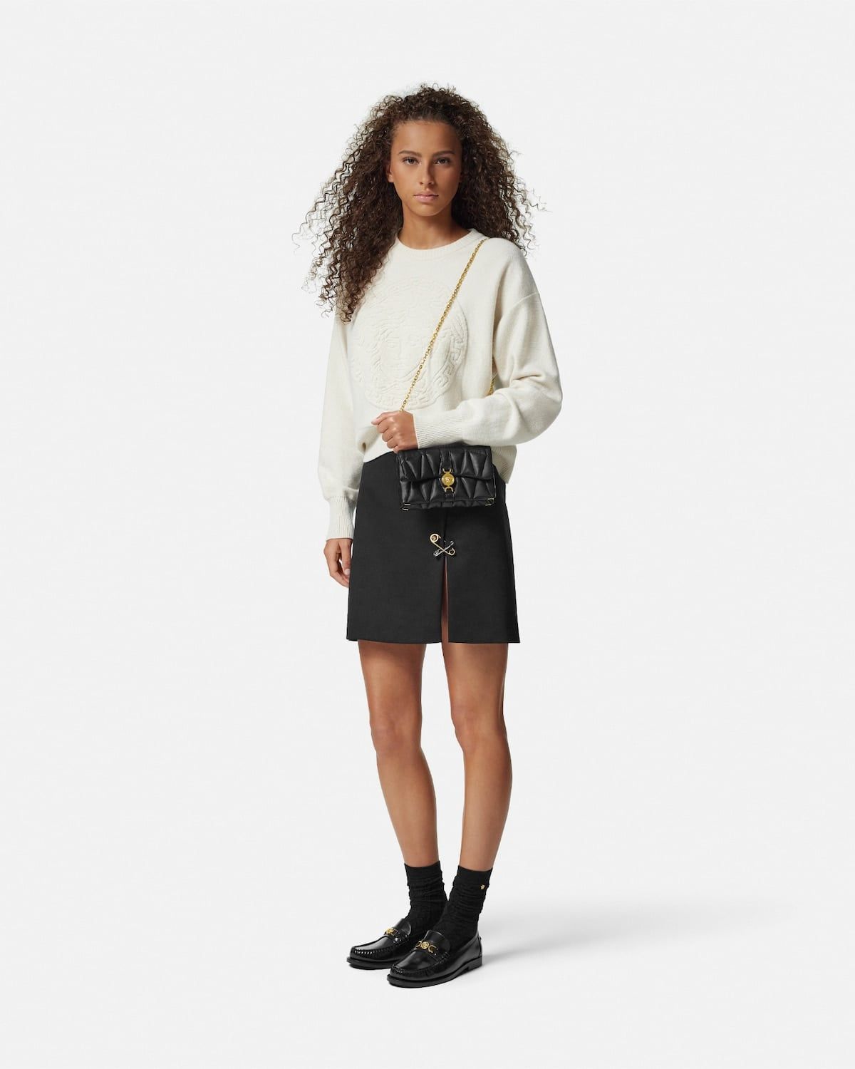  Túi Nữ Versace Kleio Nappa Mini Bag 'Black' 