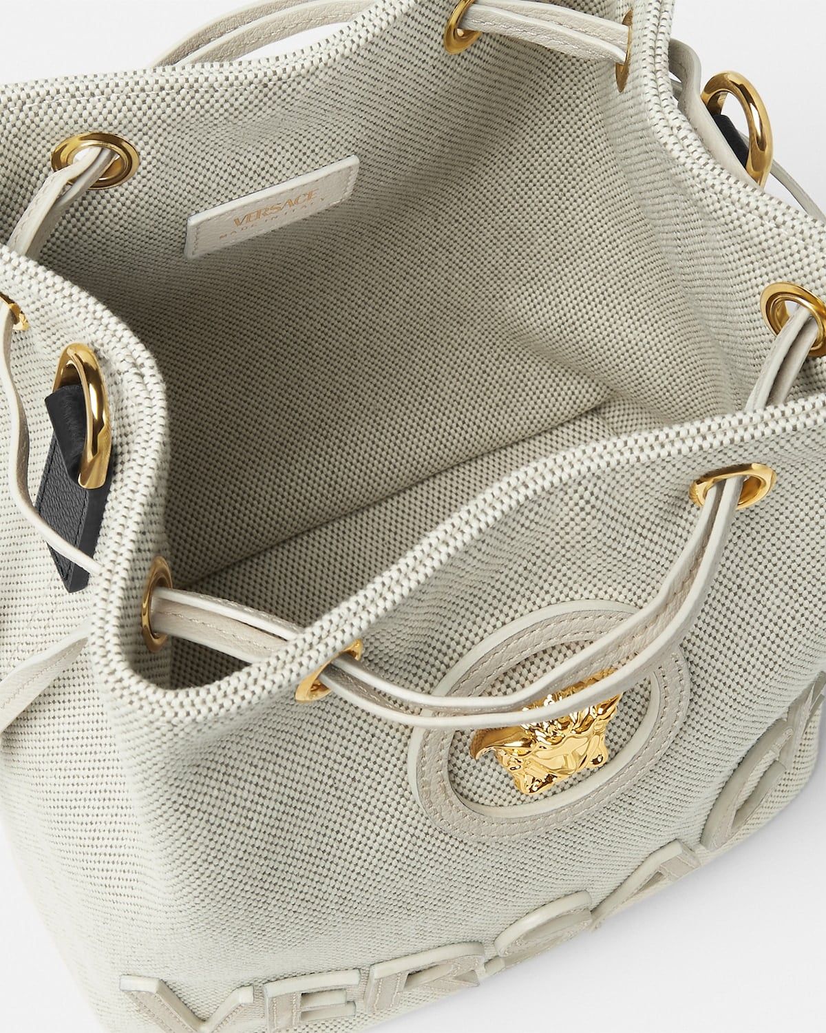 Túi Nữ Versace La Medusa Bucket Bag 'White' 