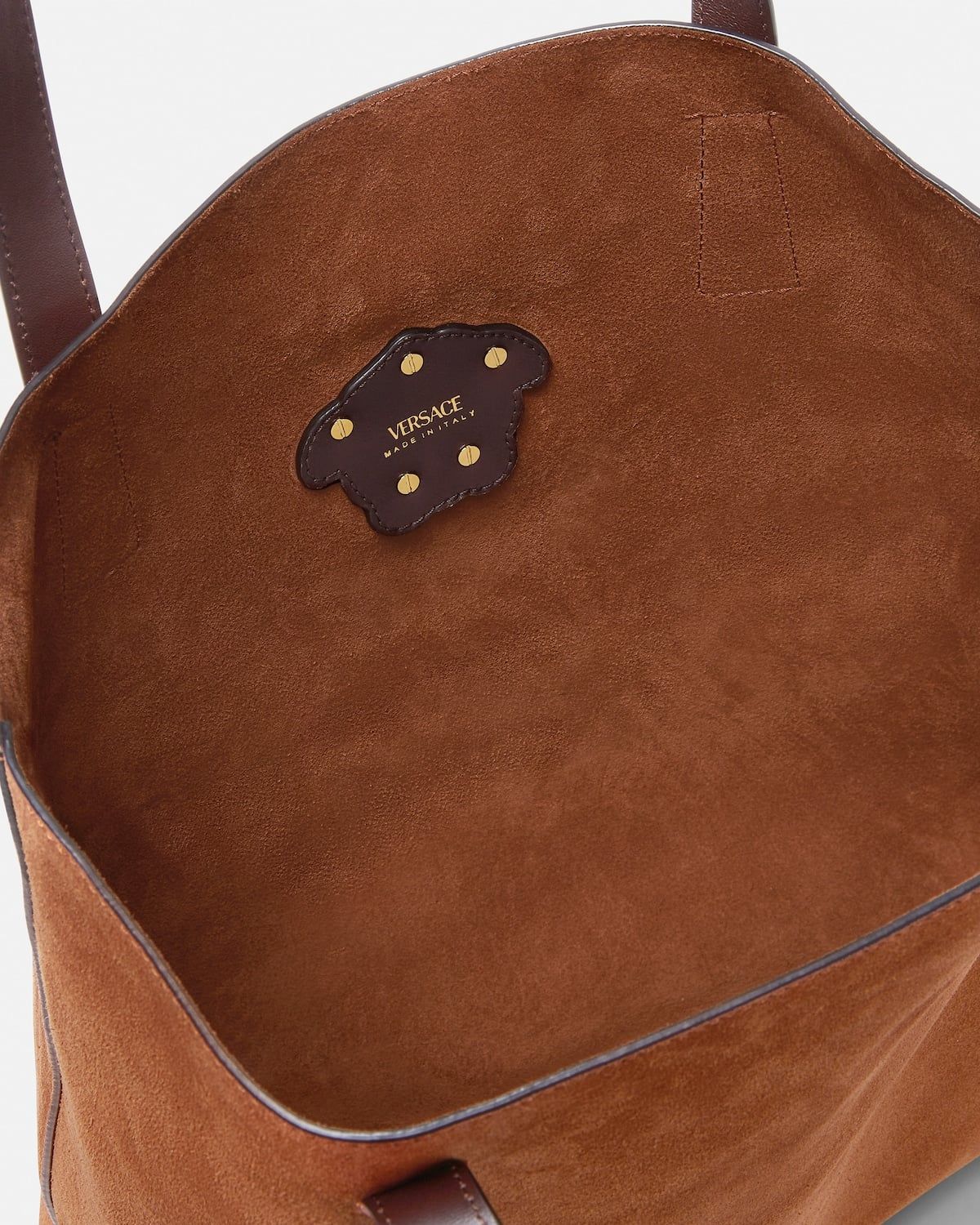  Túi Nữ Versace La Medusa Suede Tote 'Brown' 