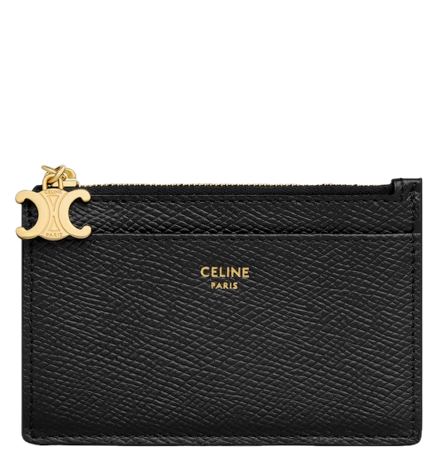  Ví Celine Zipped Card Holder Triomphe Charms 'Black' 