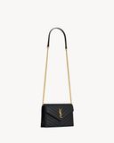  Ví Nữ Saint Laurent Envelope Chain Wallet 'Black' 