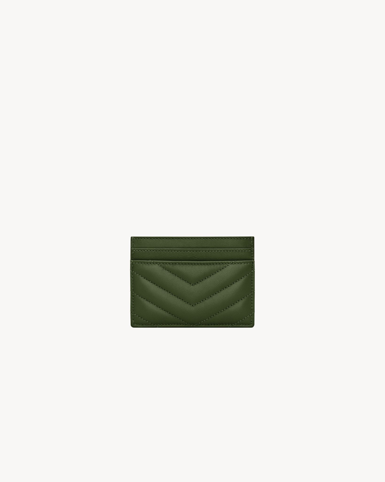 Ví Saint Laurent Cassandre Card Case 'Olive Wood' 
