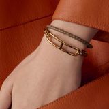 Vòng Tay Nữ Hermes Roulis Double Tour 'Étoupe Gold' 