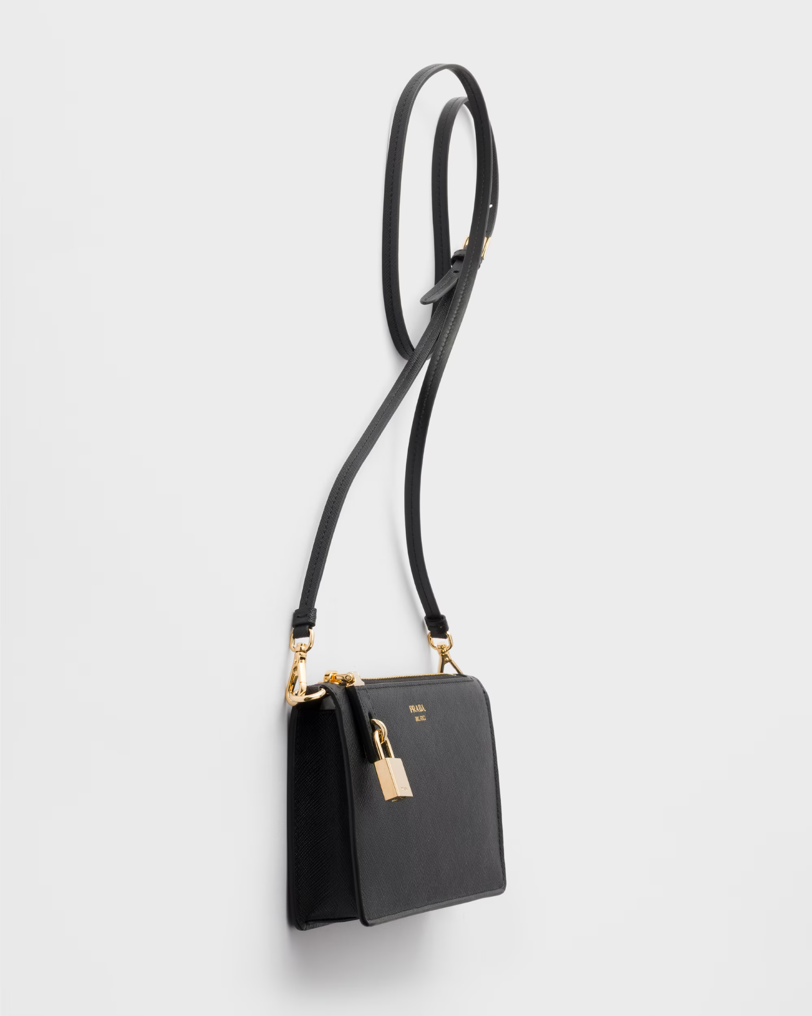  Túi Nữ Prada Saffiano Leather Smartphone Pouch 'Black' 