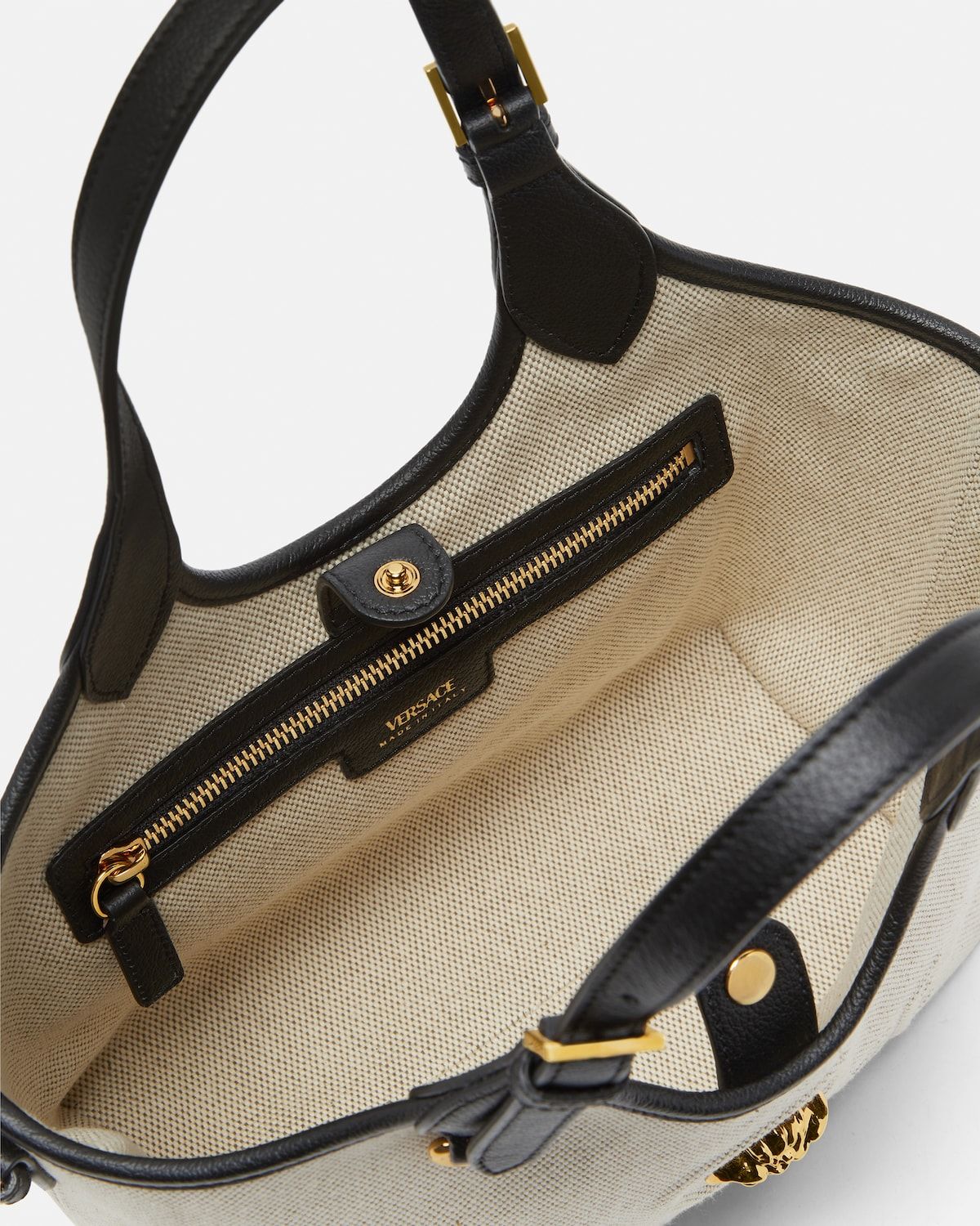  Túi Nữ Versace La Medusa Canvas Mini Tote 'Beige' 