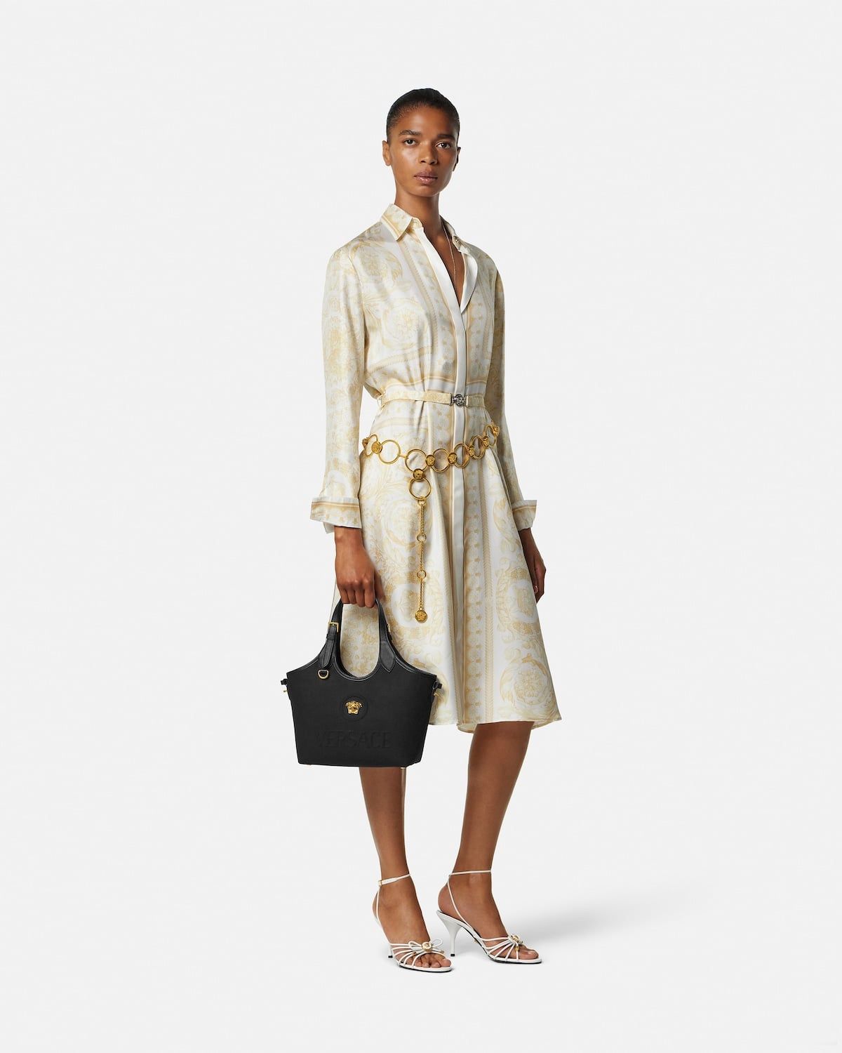  Túi Nữ Versace La Medusa Canvas Mini Tote 'Black' 