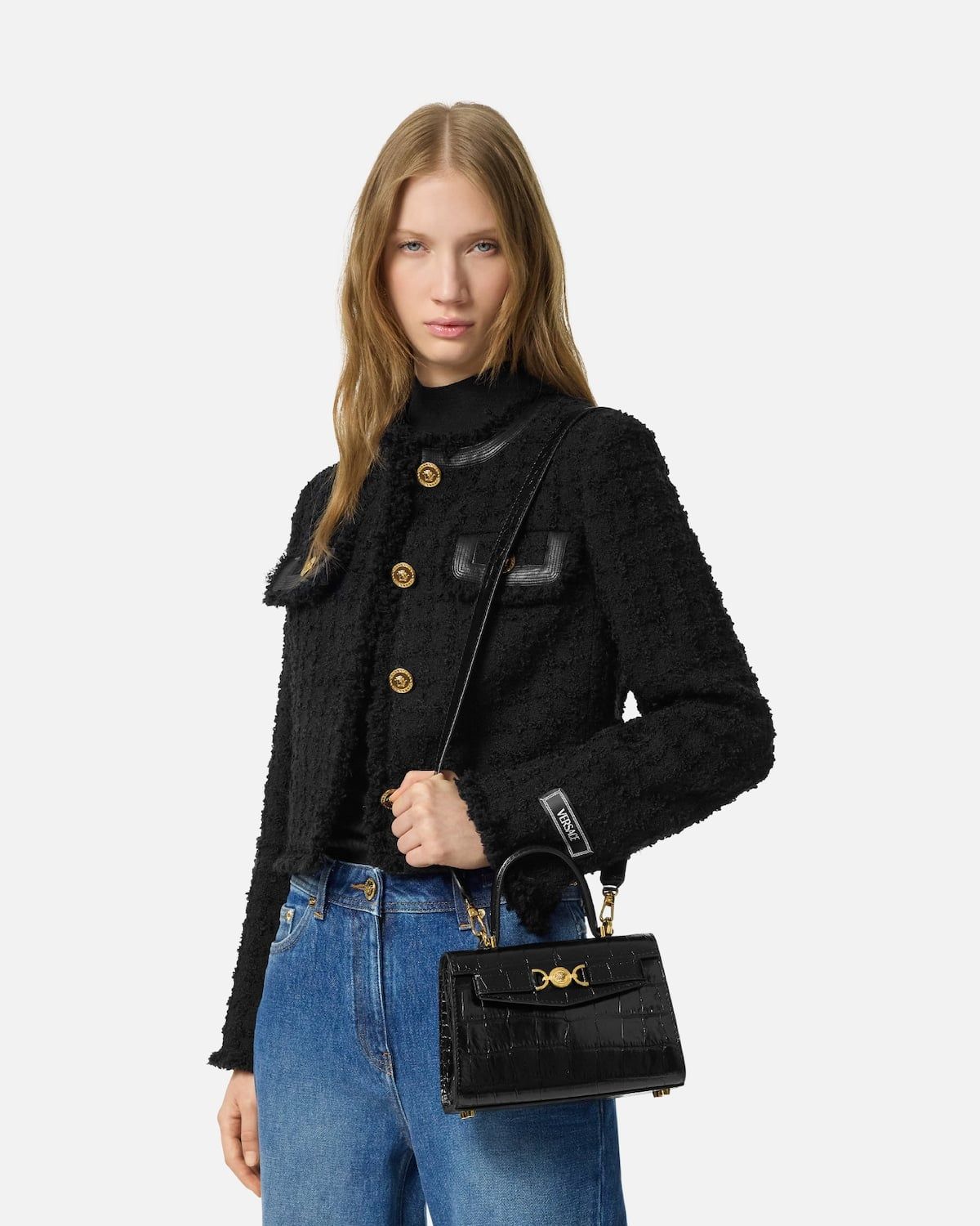  Túi Nữ Versace Medusa 95 Small Top Handle 'Black' 