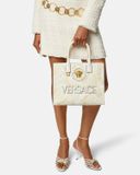  Túi Nữ Versace La Medusa Printed Small Tote 'White' 