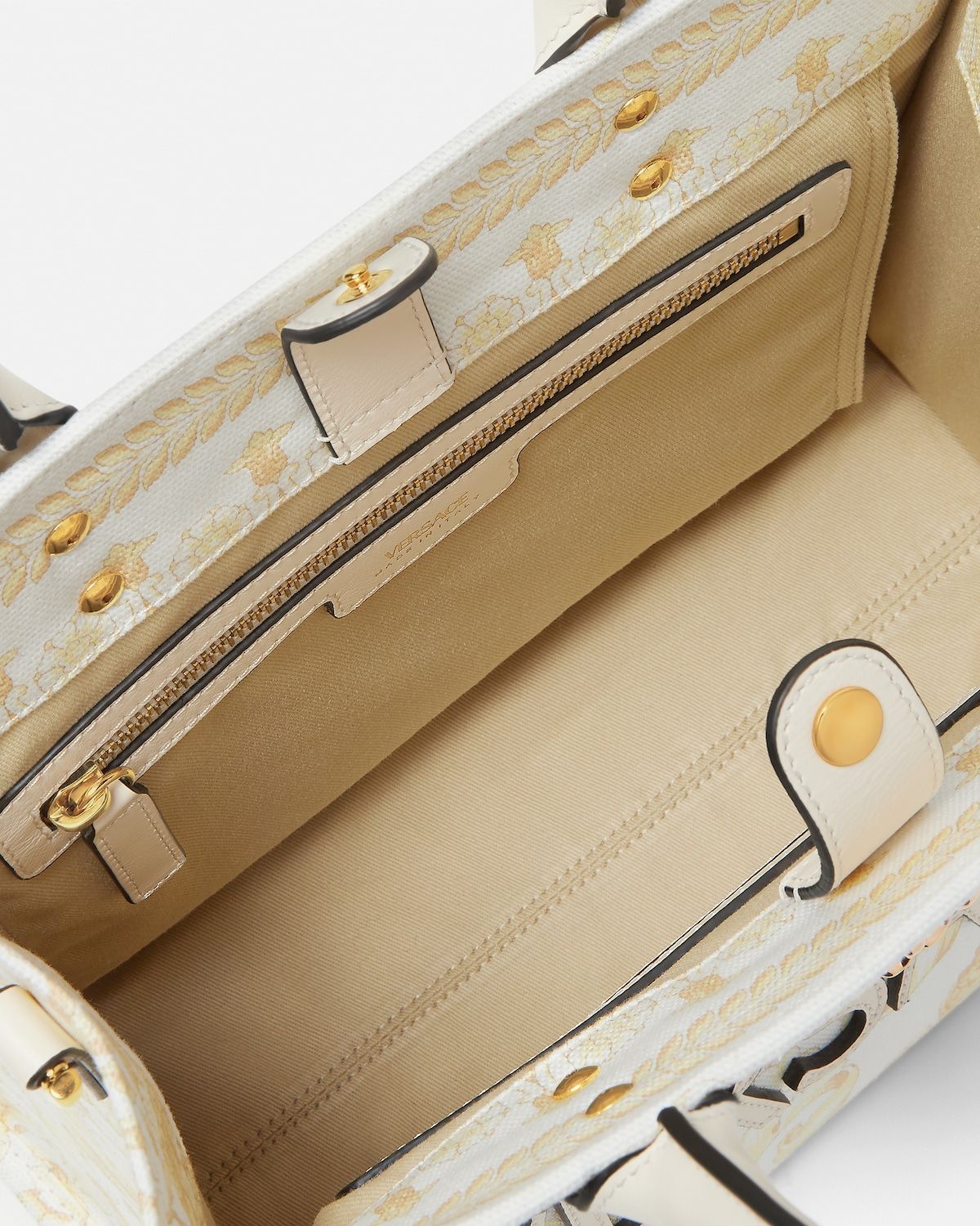  Túi Nữ Versace La Medusa Printed Small Tote 'White' 