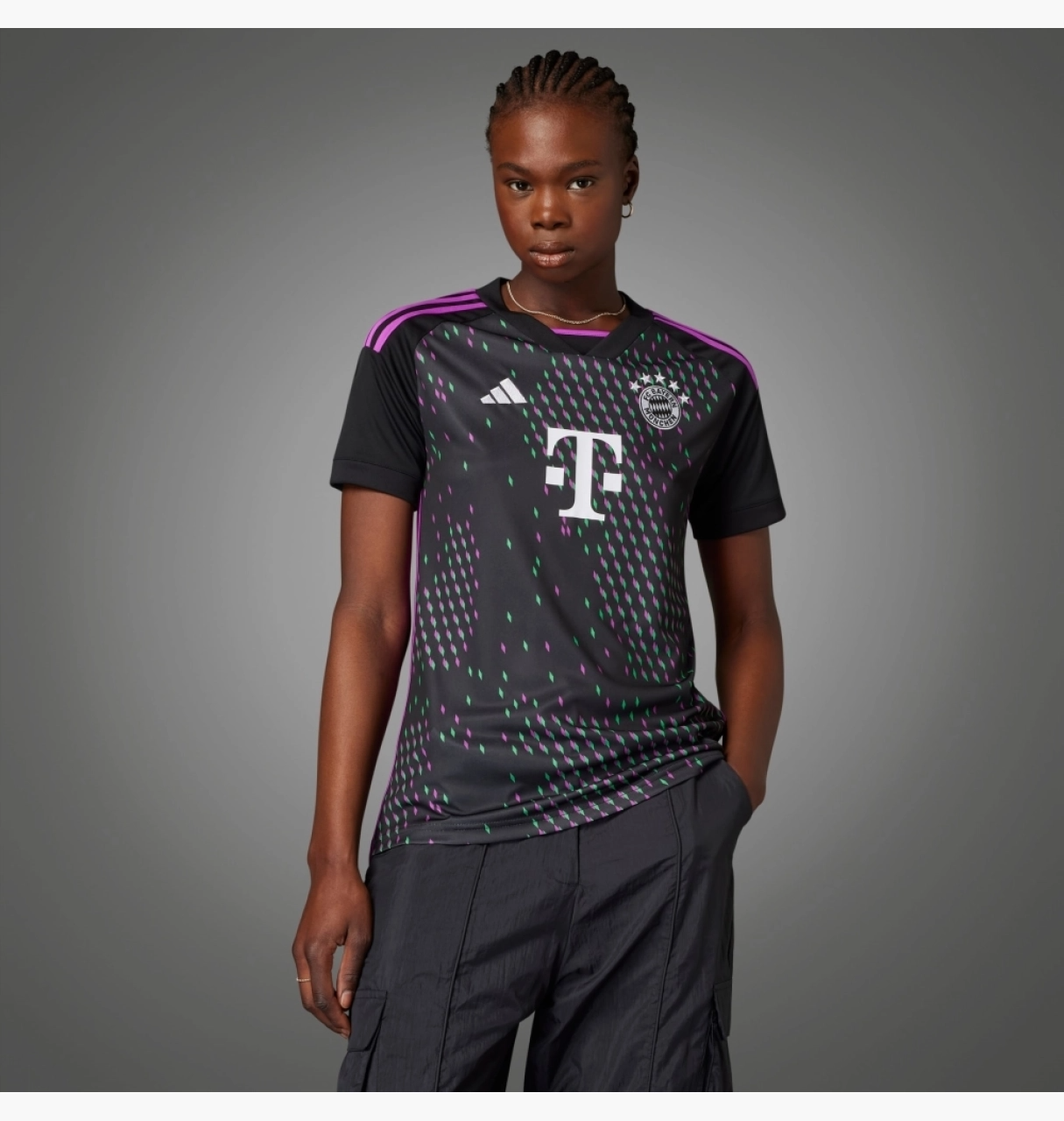  Áo Adidas FC Bayern 23/24 Away Jersey 'Black' 
