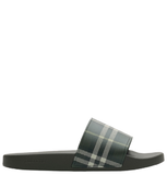  Dép Nam Burberry Check Slides 'Thicket Green' 