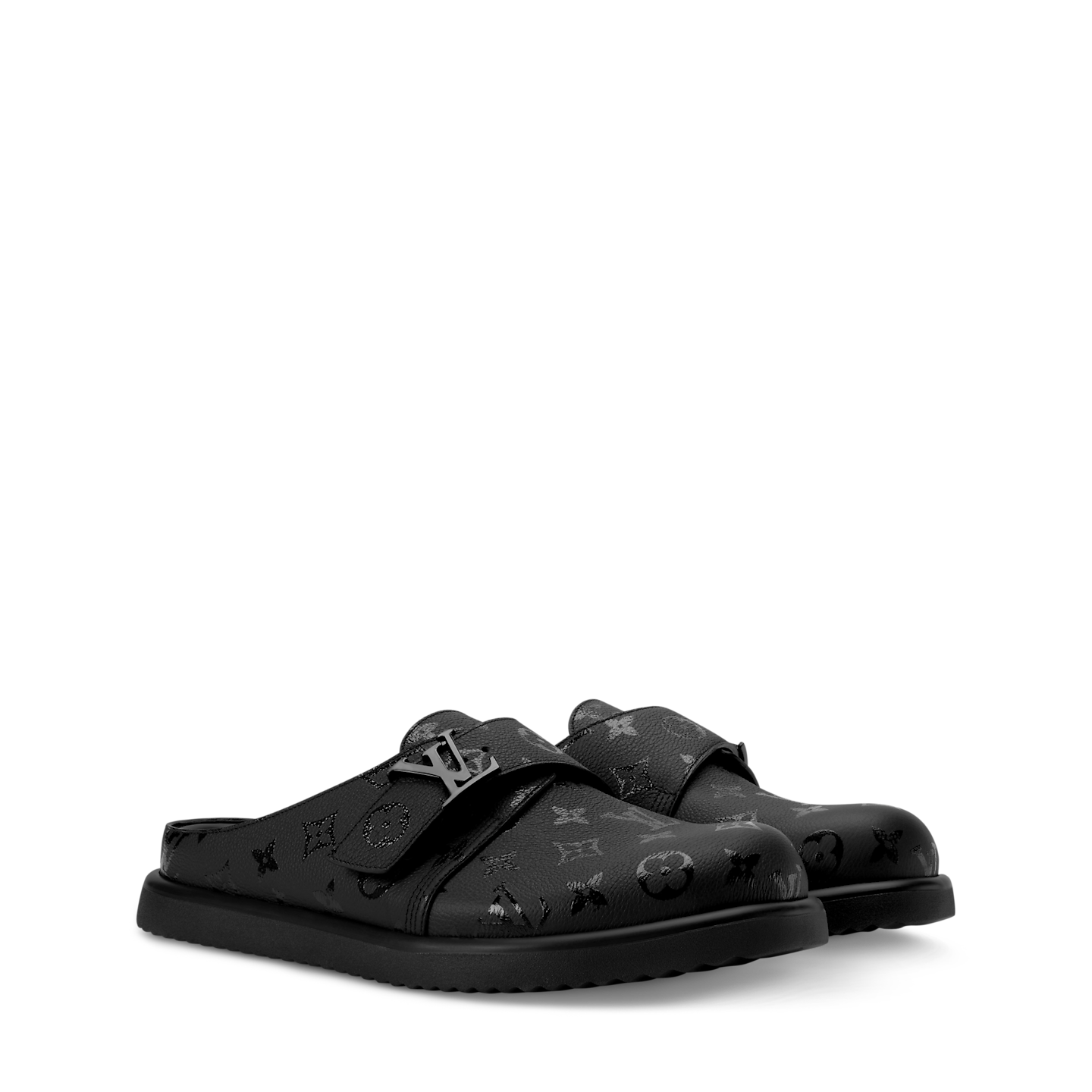  Dép Nam Louis Vuitton LV Easy Mules 'Black' 