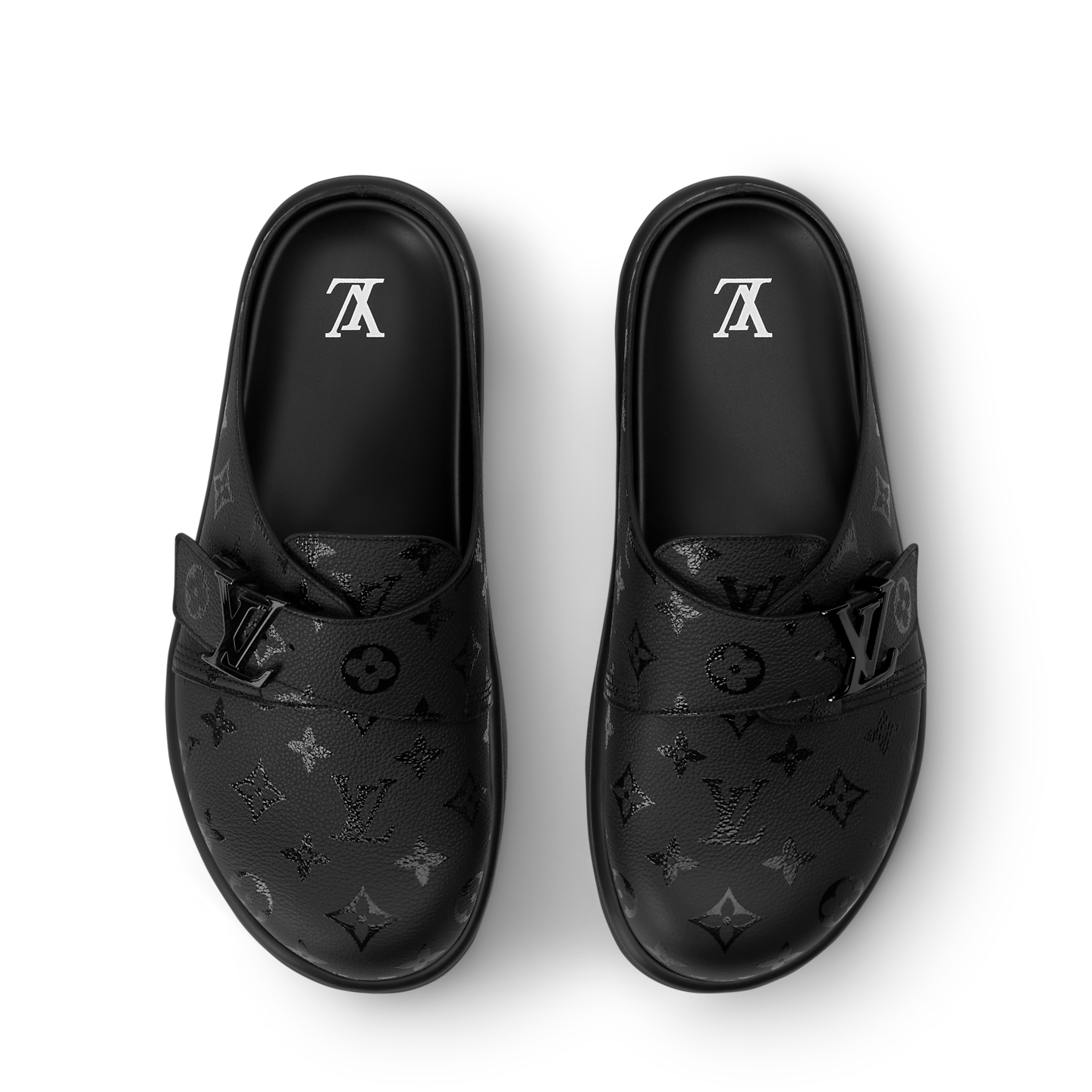  Dép Nam Louis Vuitton LV Easy Mules 'Black' 