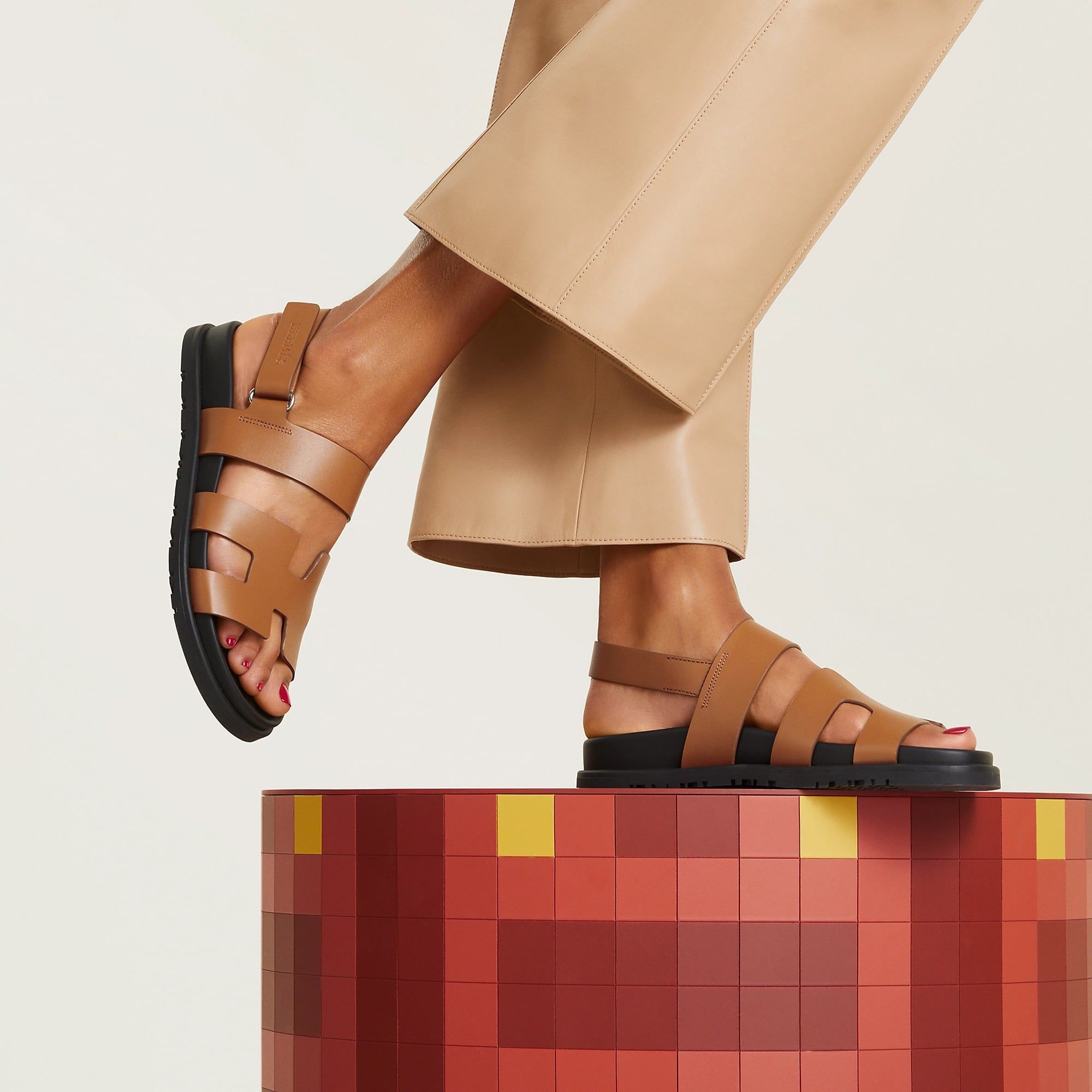  Dép Nữ Hermes Genius Sandal 'Naturel' 