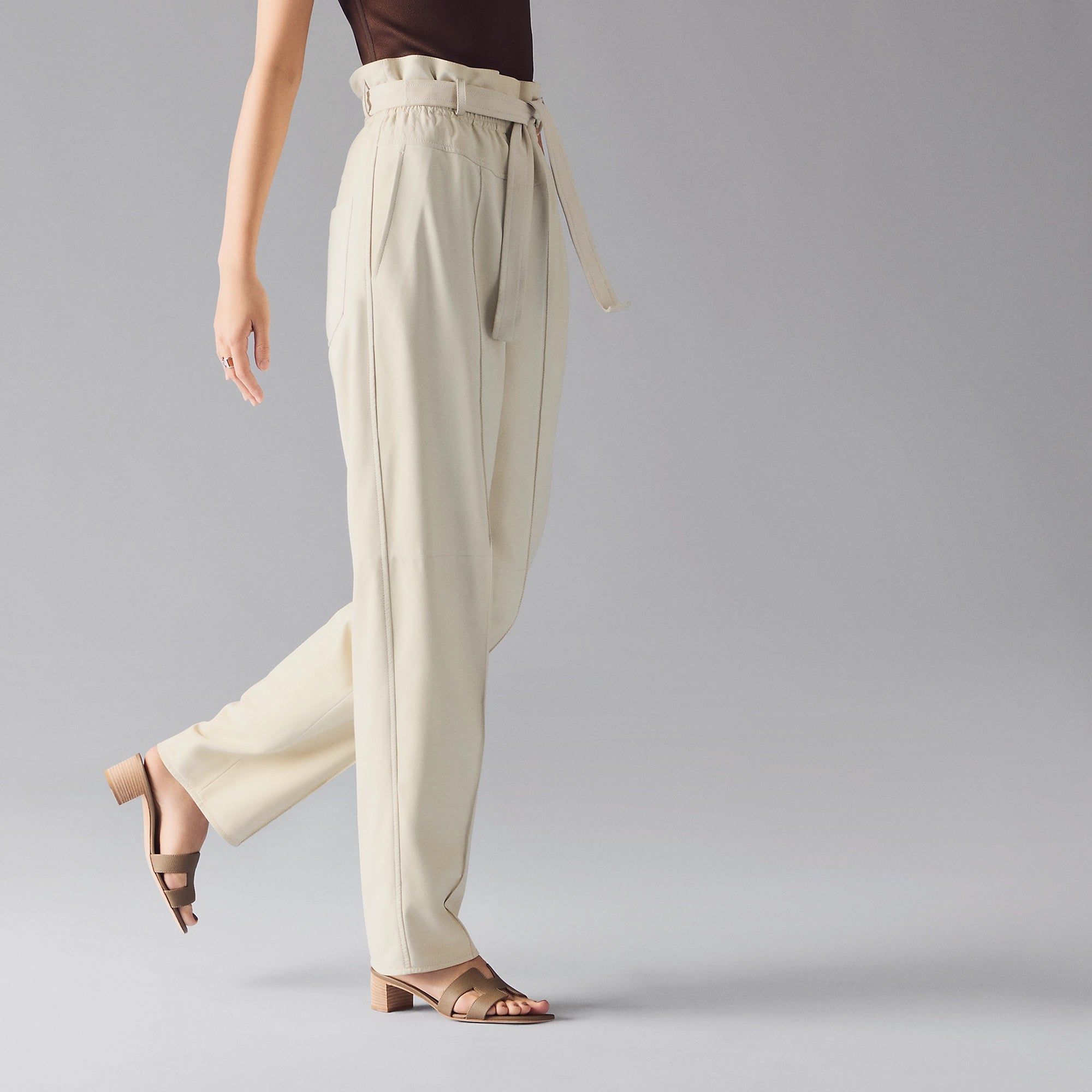  Dép Nữ Hermes Oasis Sandal 'Étoupe' 