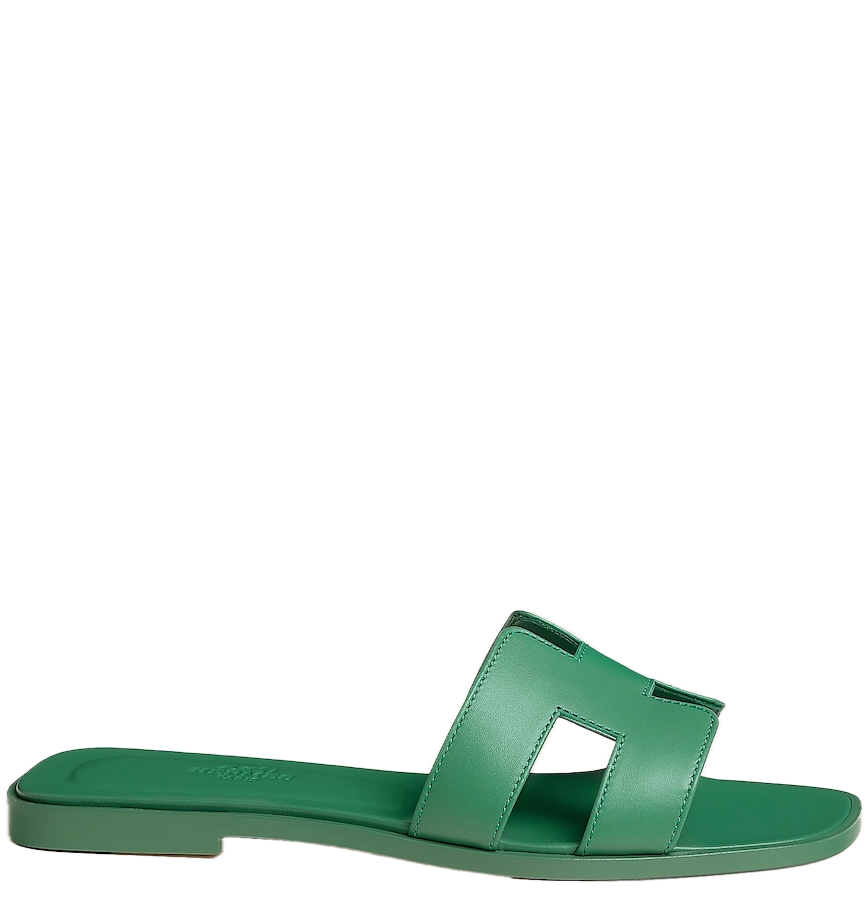  Dép Nữ Hermes Oran Sandal 'Vert Jungle' 