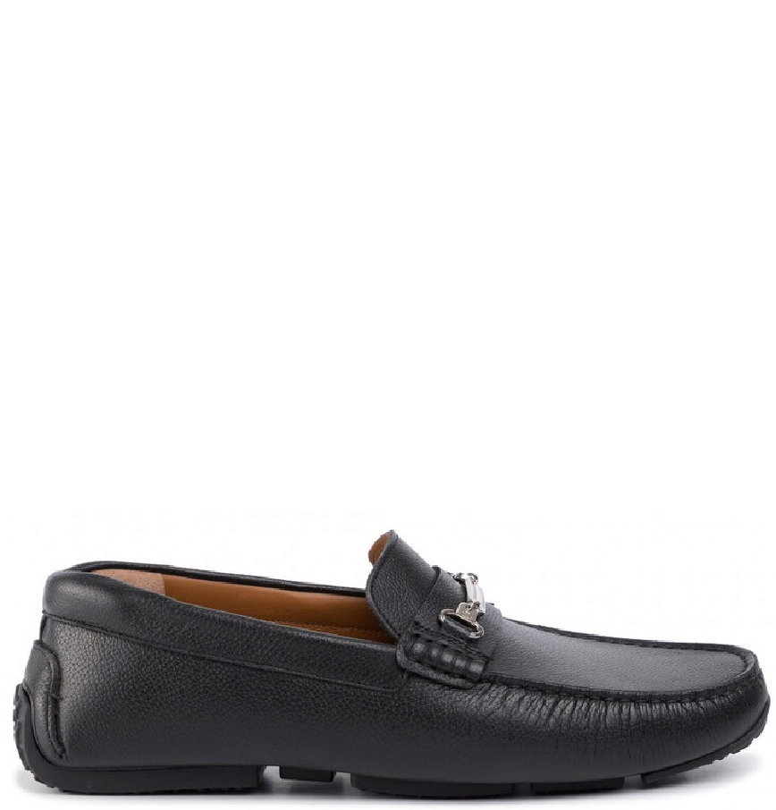  Giày Nam Bally Leather Driver Moccasin 'Black' 