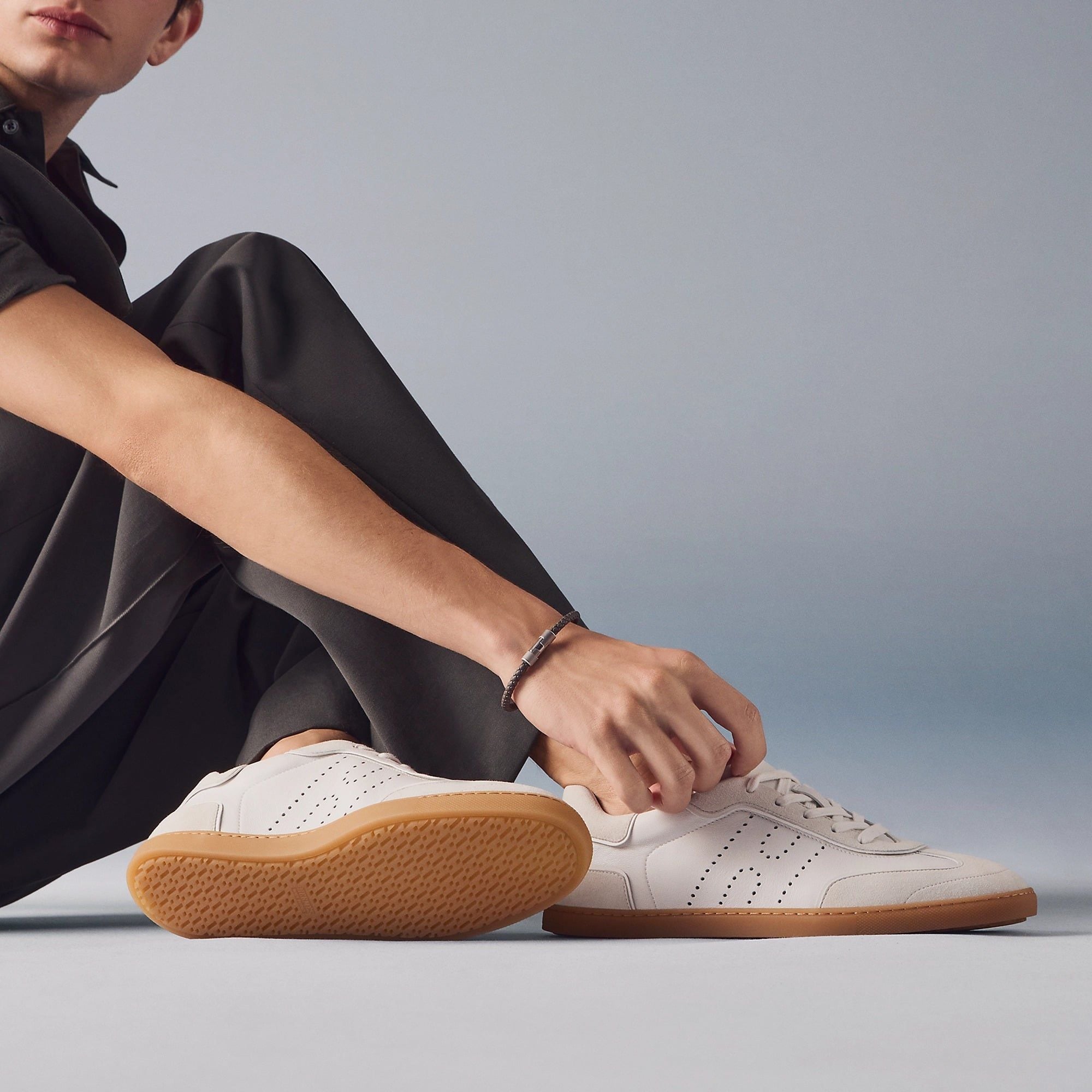  Giày Nam Hermes Match Sneaker 'White' 