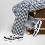  Giày Nam Louis Vuitton LV Trainer 'White Navy' 