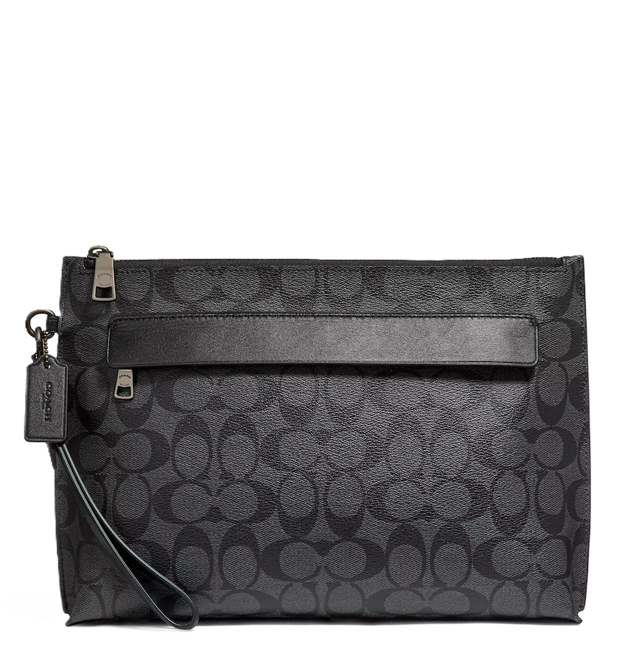  Túi Coach Carryall Pouch Canvas 'Charcoal' 
