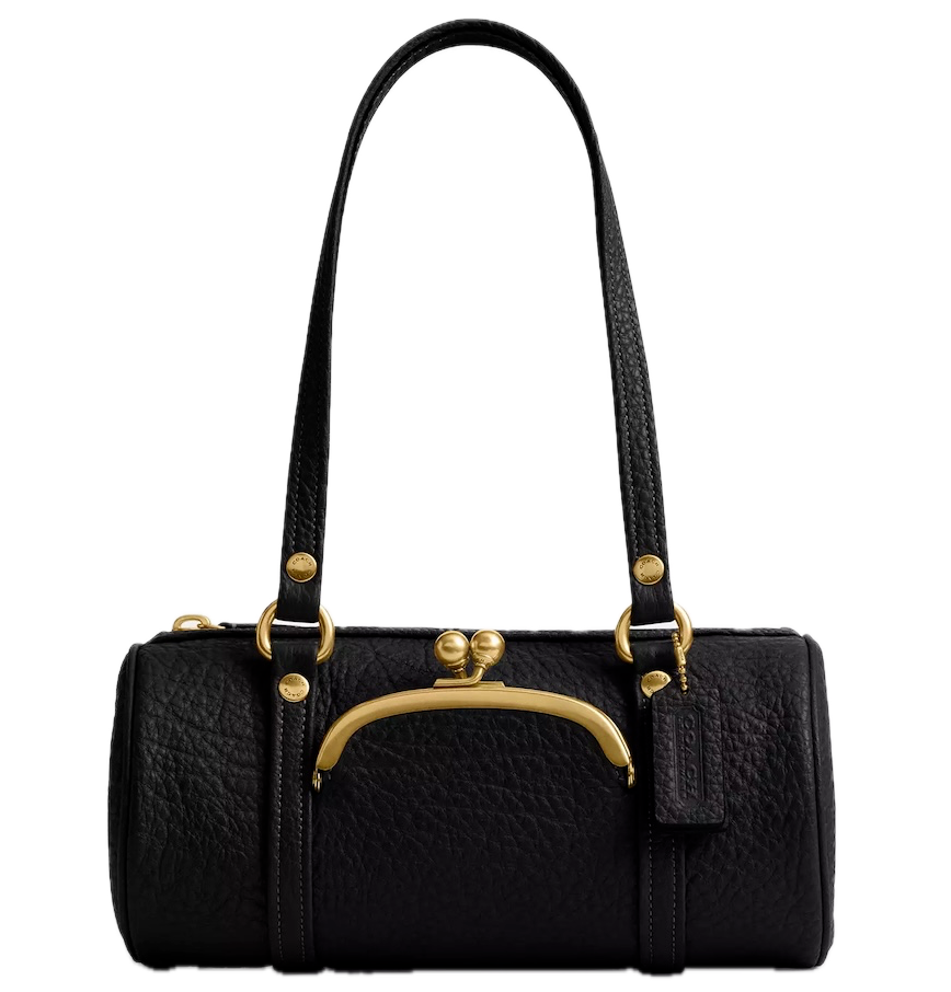  Túi Nữ Coach Kisslock Barrel Bag 28 'Black' 