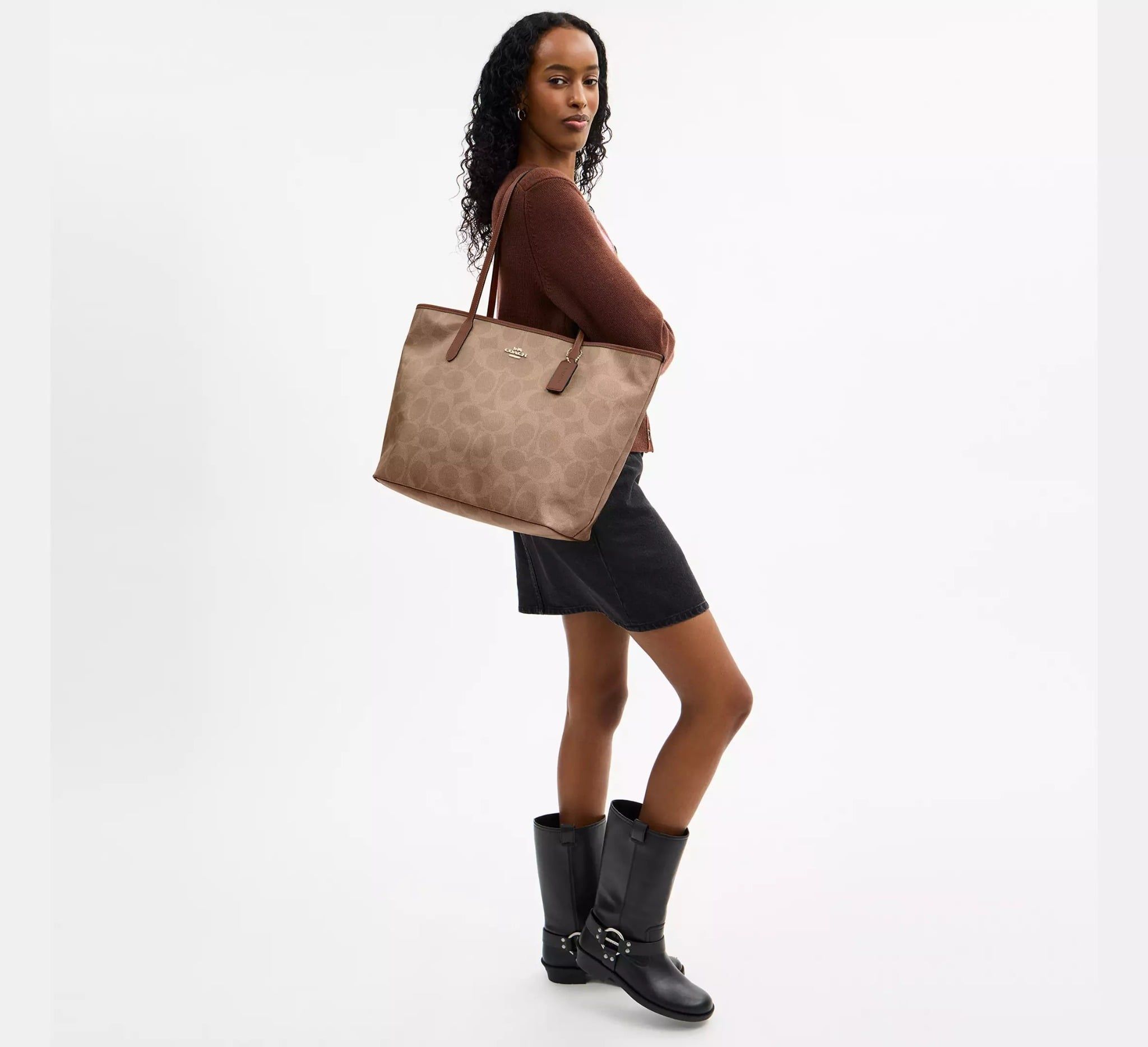  Túi Nữ Coach Large City Tote Bag 'Brown' 