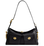  Túi Nữ Coach Turnlock Haversack Bag 'Black' 