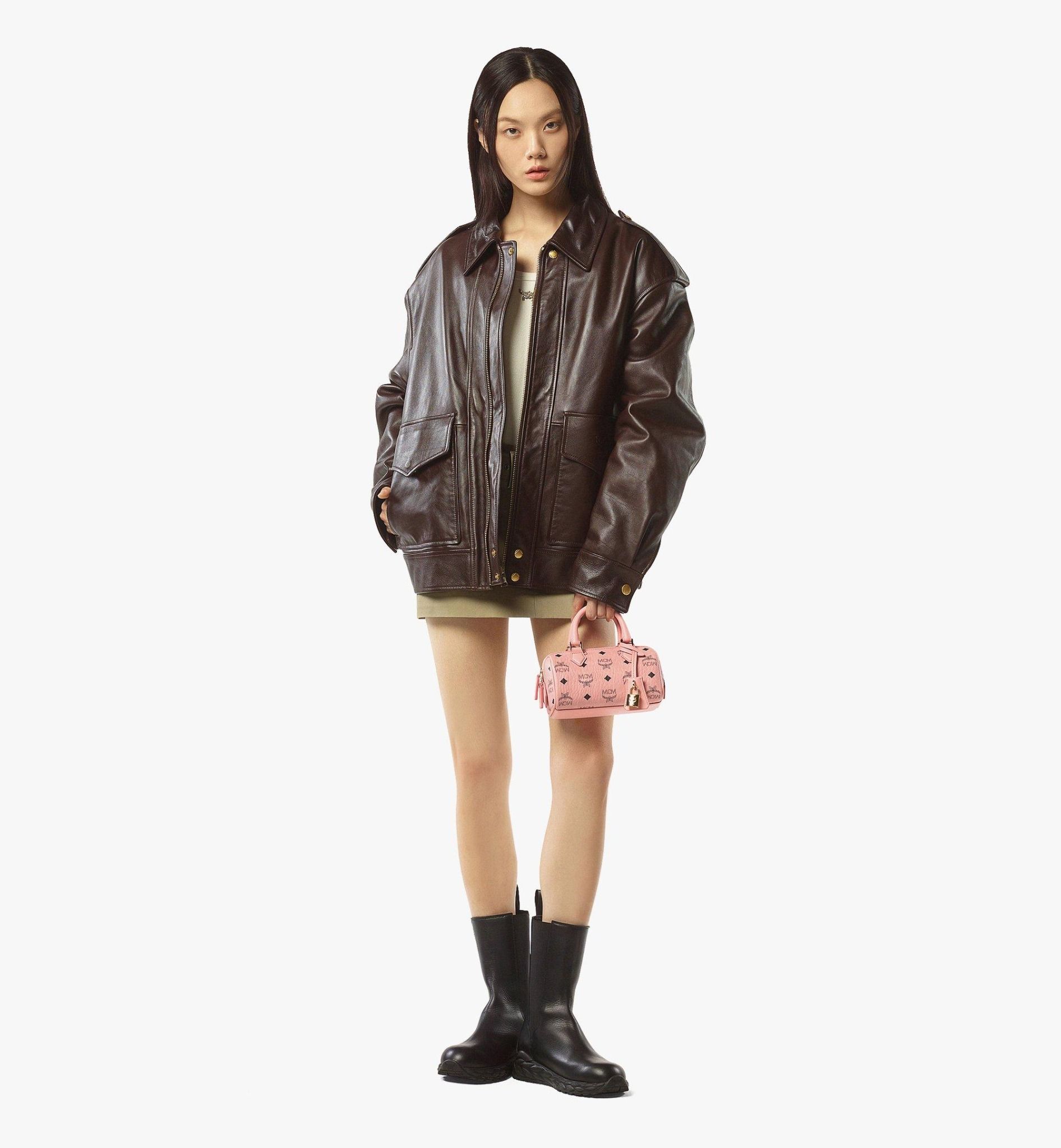  Túi Nữ MCM Ella Boston Bag 'Soft Pink' 