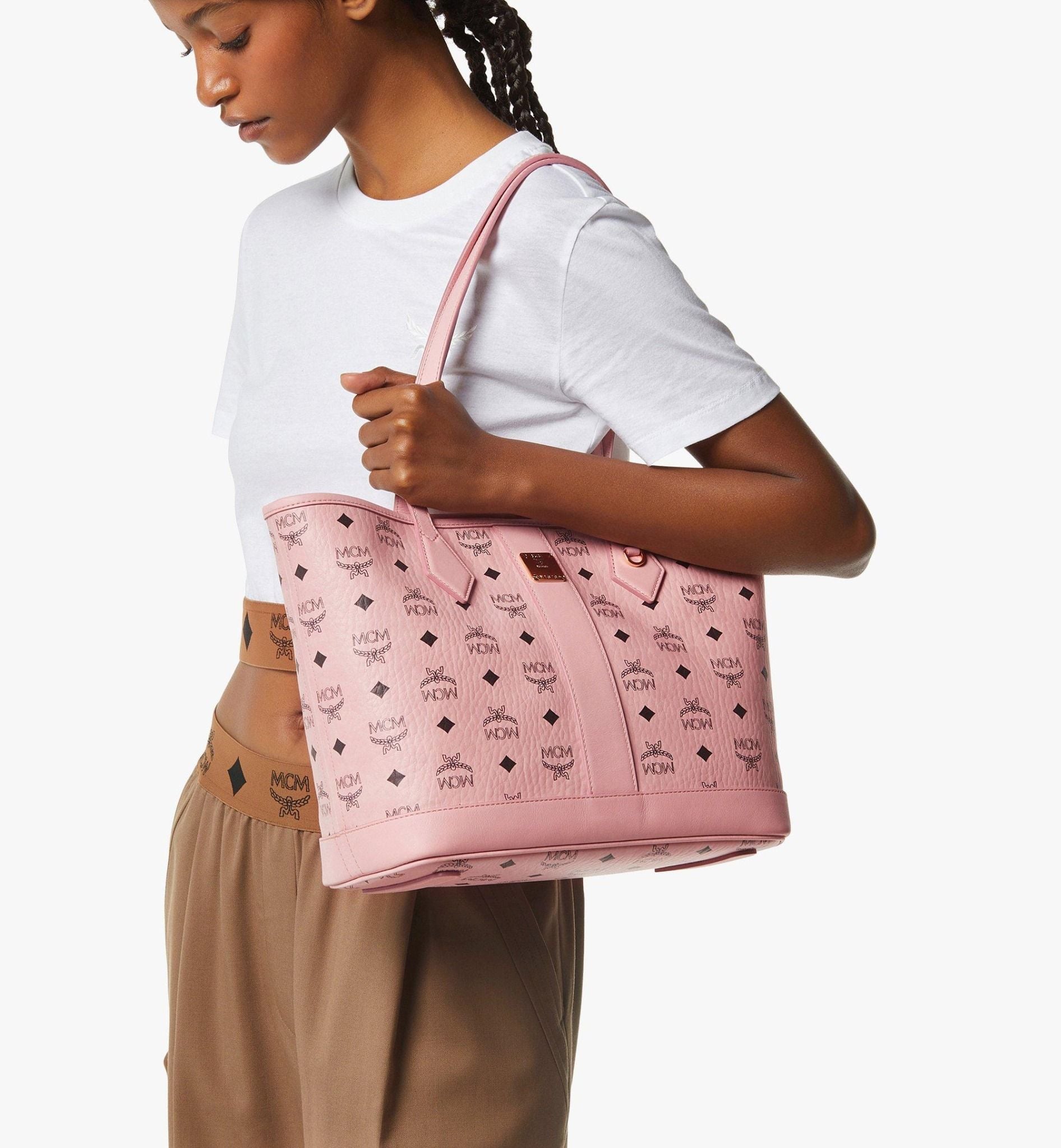  Túi Nữ MCM New Liz Shopper 'Soft Pink' 