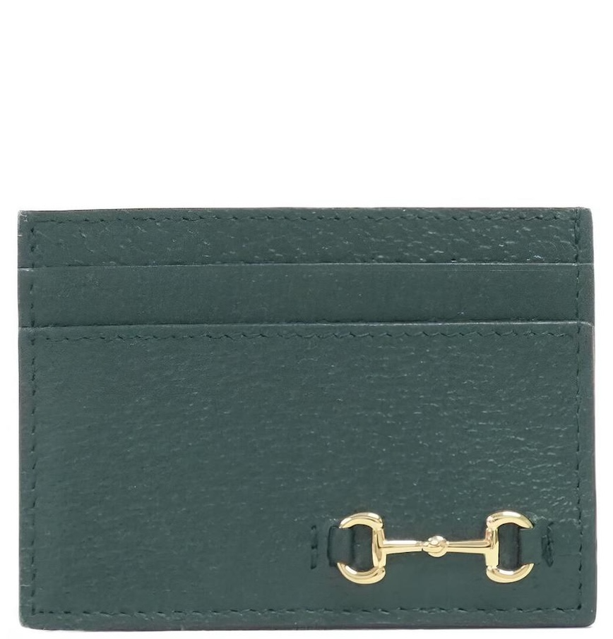  Ví Gucci Leather Card Holder 'Green' 