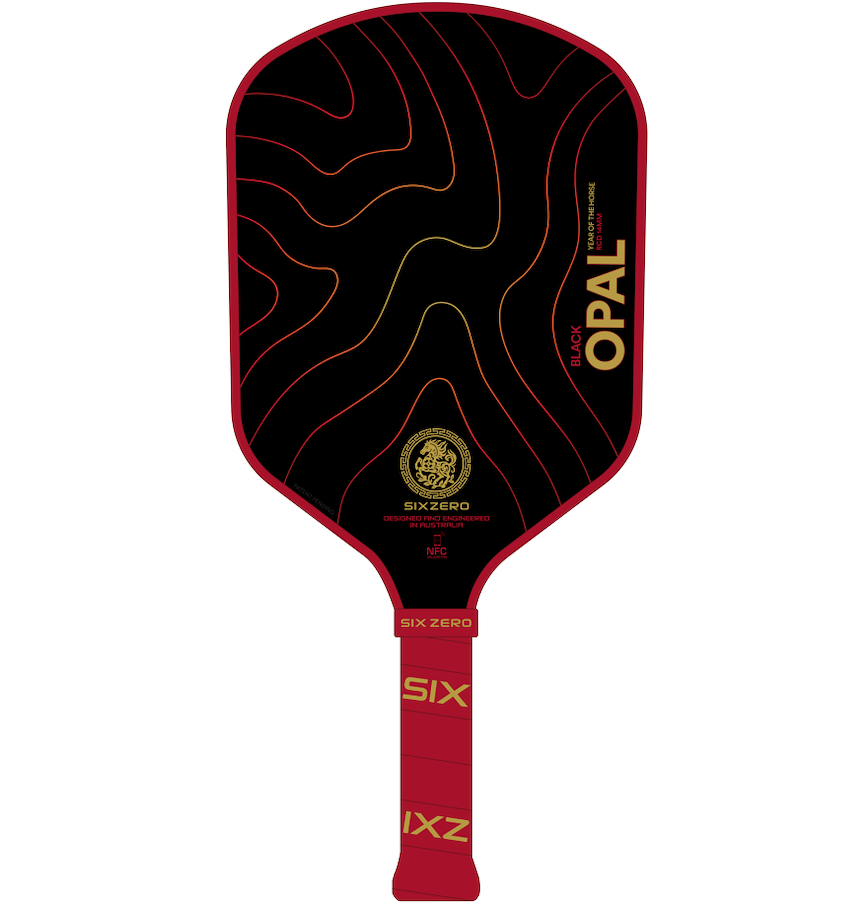  Vợt Pickleball Six Zero Black Opal Year Of Horse 'Red' 