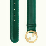  Thắt Lưng Nữ Gucci Blondie Wide Belt 'Green' 