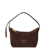  Túi Nữ Miu Miu Spirit Suede Pouch 'Dark Brown' 