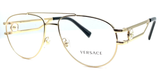  Kính Nữ Versace Metal Aviator Eyeglasses 'Gold' 