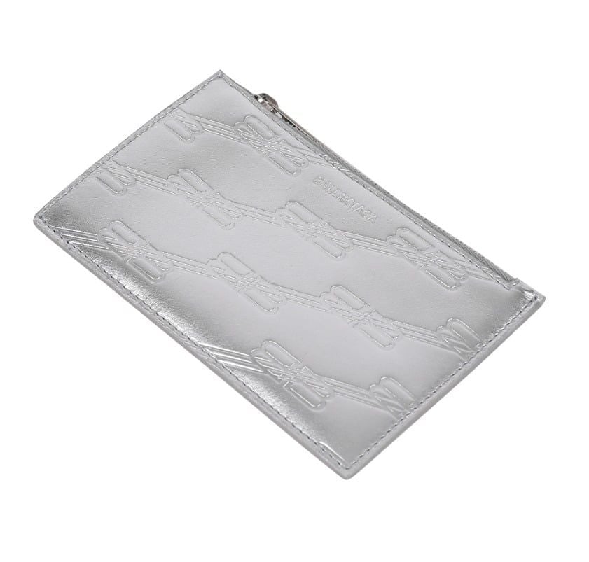  Ví Balenciaga Leather Card Holde 'Silver' 