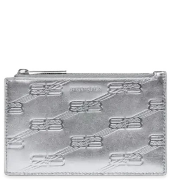  Ví Balenciaga Leather Card Holde 'Silver' 