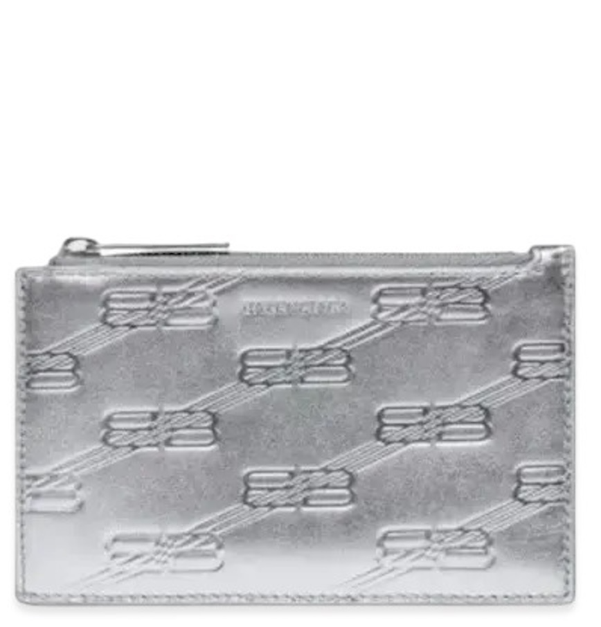  Ví Balenciaga Leather Card Holde 'Silver' 