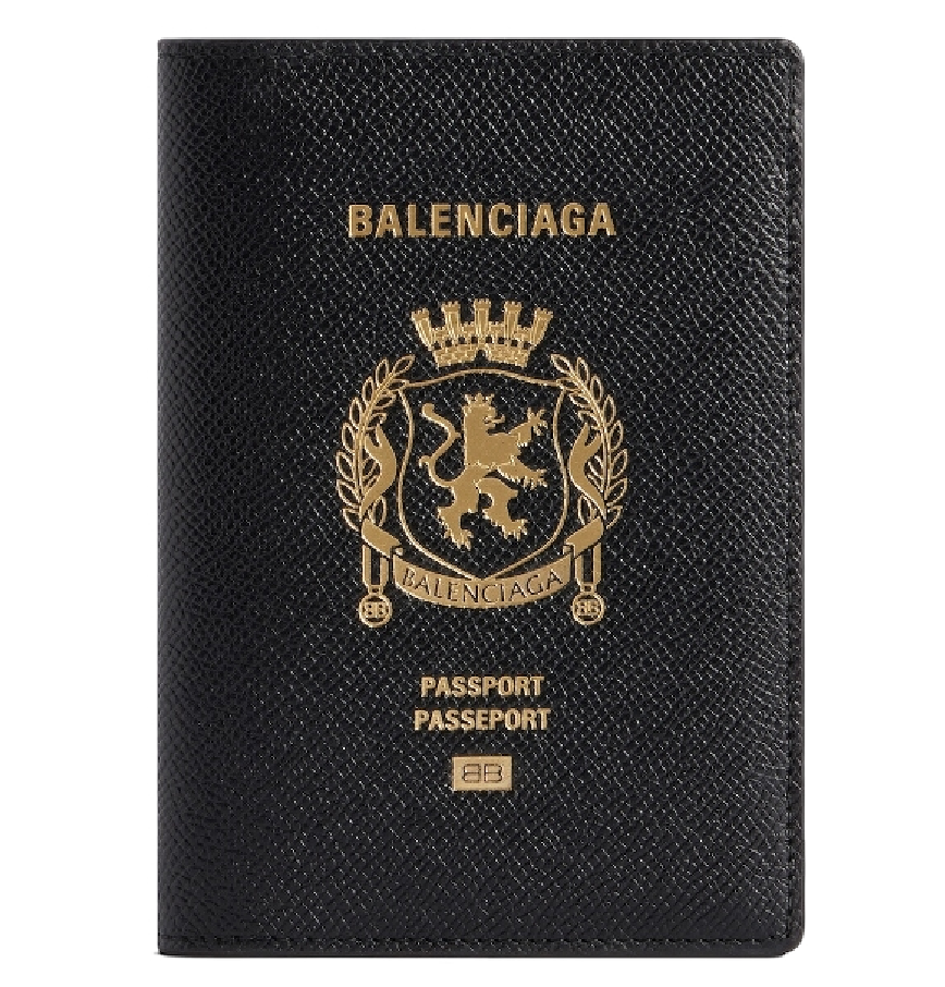  Ví Balenciaga Passport Holder 'Black' 